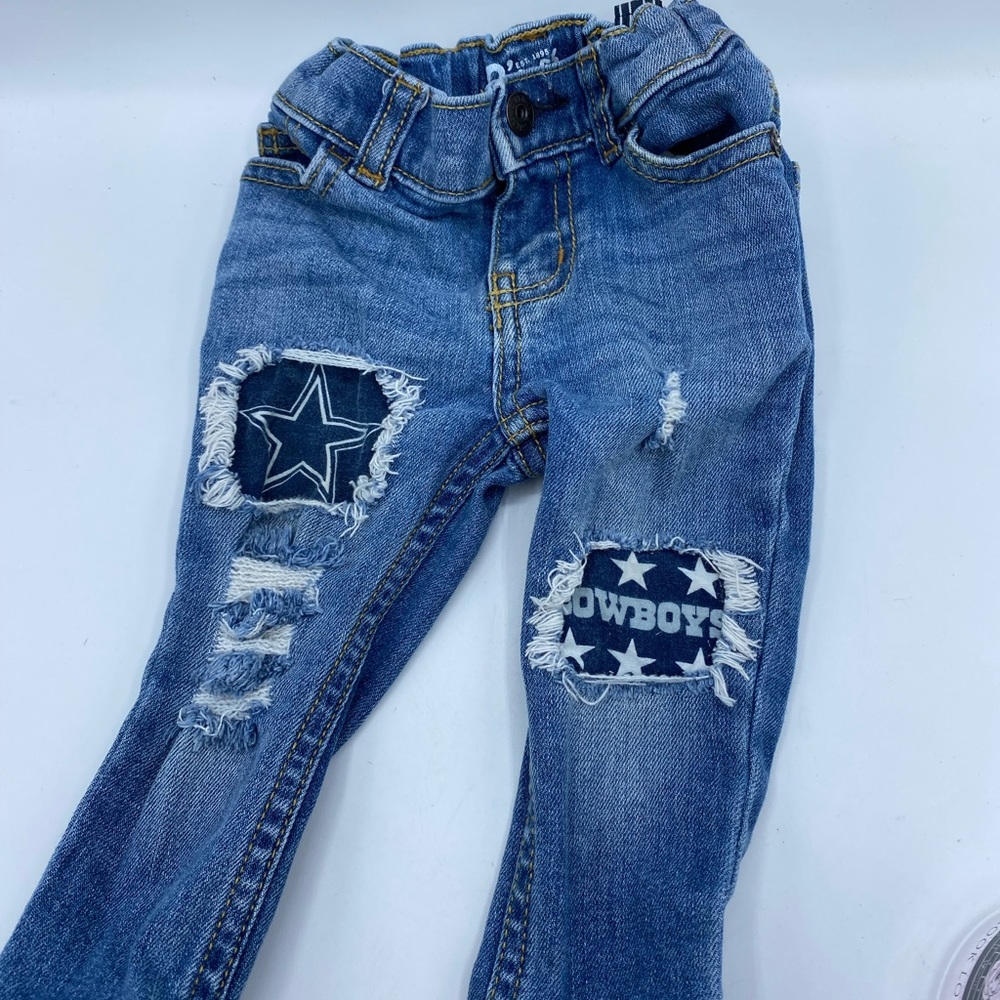 OOAK Oshkosh B’Gosh Dallas Cowboys 6-9 months baby jeans